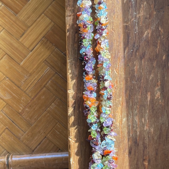 Stunning necklace & earring set semi precious stones vintage - Picture 10 of 12